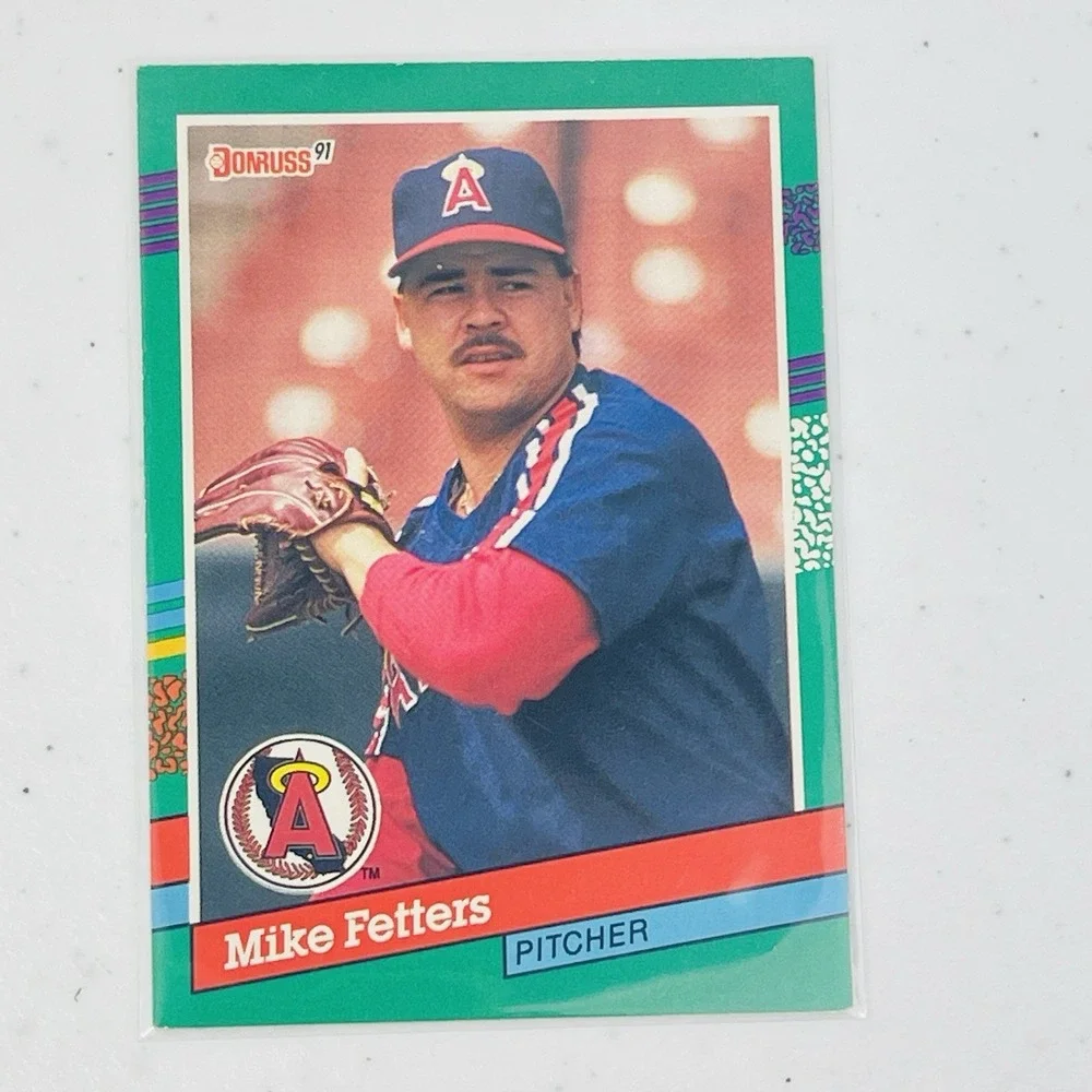 1991 Donruss Baseball Card Mike Fetters Los Angeles Angels 565 Trading Card